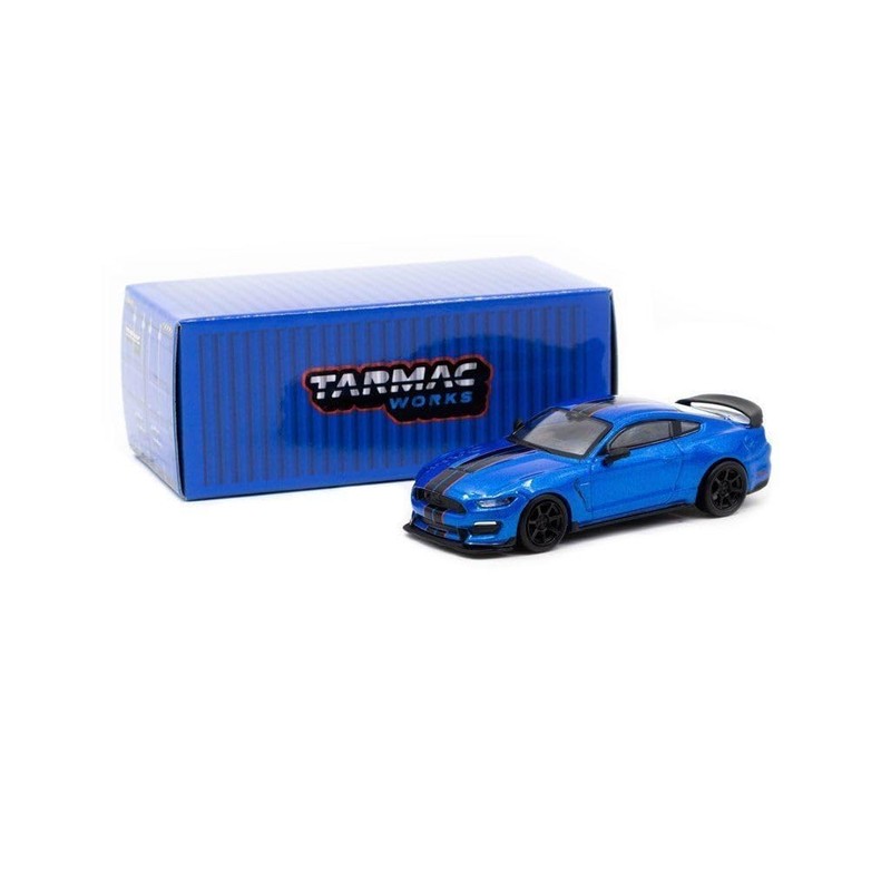 Tarmac Works Ford Mustang Shelby GT350R Blue Metallic 1:64