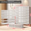 CIMLORD 6-Tier Foldable Shoe Rack for Closet Entryway 12-24Pairs,Stackable Clear