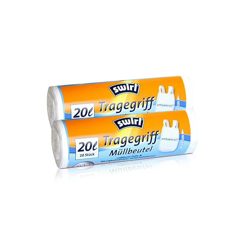 2 x Swirl Carry Handle Bin Liners 20 L (Pack