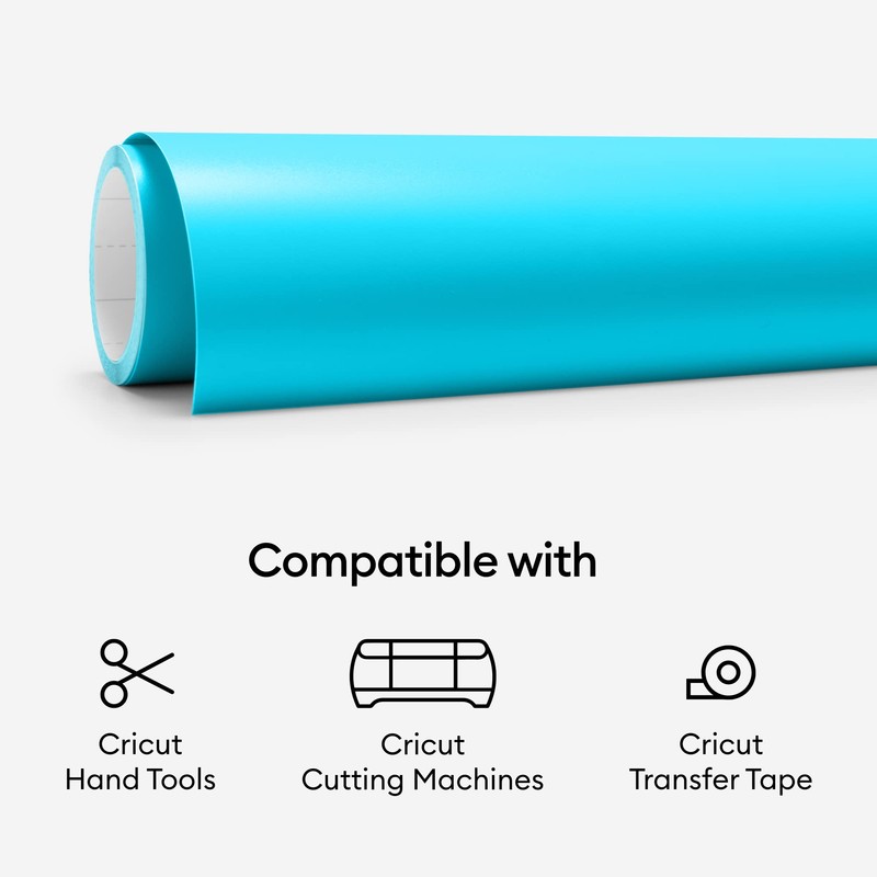 Cricut Premium Removable Vinyl (12 in × 15 ft), No-Residue