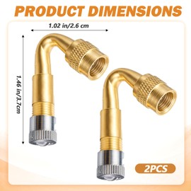 Bremorou 2 x tyre valve extension adapter, valve extension, car valve, valve extension, valve extension for car, motorcycle, bicycle, scooter