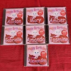 HAPPY BIRTHDAY Children Music CD's Allison Amanda Jasmine Amber Mary PLEASE READ