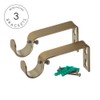 Ivilon Drapery Window Curtain Rod - End Cap Style Design