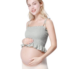 ONEFENG Fake Pregnancy Silicone Fake Pregnant Belly Artificial Pregnant Fale Belly Party Costume (Cotton Filled,7-8Months)