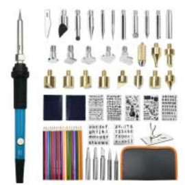 62 Pcs Electronics Soldering Iron Kit,Soldering Kit With Temperature Adjustable Electric Soldering Gun,Different Soldering Tips Soldering Iron Stand,For Carving Painting Engraving Letters Patterns