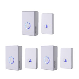 KCMYTONER 3 Set Wireless Smart Doorbell 433mhz Doorbell Best Long Distance Adjustable Volume 48 Chimes Funny Programmable Range Ring Small Wireless Doorbell with LED Flash Door Chime