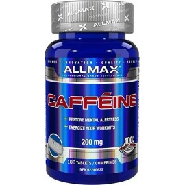 Cafeina Allmax Caffeine 200mg 100 Tabletas Sin sabor