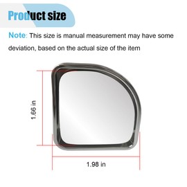 2PCS Fan Wide Angle Convex Rear Blind Spot Mirrors, 360° Adjustable Blind Spot Mirror with HD Glass and ABS Housing, Automotive General Accessories for Cars, Trucks, and RVs (Silver)