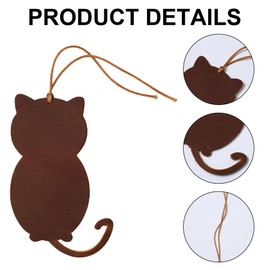 Cat Bookmark - 3PCS Leather Bookmark, Animal Bookmark, Cat Bookmark for Women Men, Perfect Leather Bookmarks for Cat Lovers, Presents for Cat Lovers, Cat Themed Bookmark, Leather Bookmarks for Men