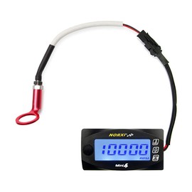 Motorcycle 4-in-1 Multifunction Gauge Mini 4 Meter (RPM Tachometer+Cylinder Head Temp+Voltmeter+Clock) 4in1 Multi-Functional Gauge Digital Multimeter Engine Temperature Meter (14mm)