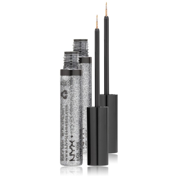 NYX Professional Makeup Liquid Crystal Liner, Crystal Gunmetal, 0.17 Ounce