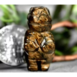 Mother Earth Natural Hand Carved Tiger's Eye Gemstone Venus of Willendorf 9113