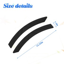 BESULEN 2PCS Car Wheel Tire Eyebrow Strips, Auto Fender Flare Arch Lip Trim Strips, Silicone Anti Collision Self Adhesive Protector Sticker for Auto Body Edge, Universal Car Accessories (Black)