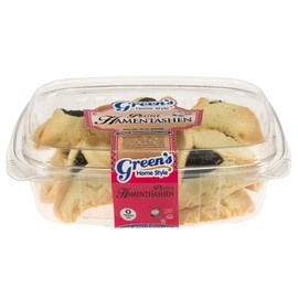 Green's Bakery Prune Hamantashen, 3 Pack 12 oz. Buttery, Fresh and Delicious Shortbread Cookie, OK Certified Kosher and Pareve, Dairy Free and Nut Free, Popular during the Jewish Holiday of Purim, Year Around Dessert
