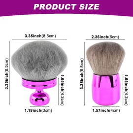 2 Pack Extra Large Round Kabuki Brush, Body Makeup & Foundation Brush