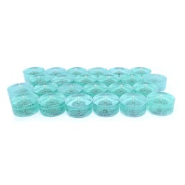 24 Pack Unscented SEAFOAM GREEN Color Mineral Oil Based up to 8 Hours Tea Lights for Home Special Events and more by The Gel Candle Company