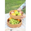 HITOMEN Handmade Rattan Bread Baskets Round Wicker Fruit Serving Storage