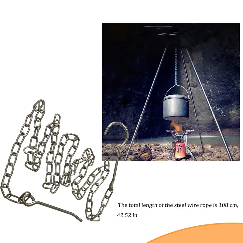 C CLINK Stainless Steel Camping Tripod Board Campfire Support Plate,