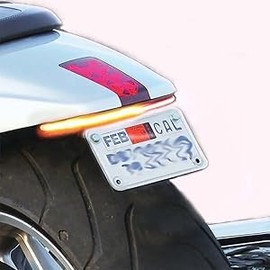 Fender eliminator Fits Harley Vrod and Nightrod Special 2012-2017, Led Integrated Light Bar Rear Turn Signals, Running light & Brake. License plate mount with tag light (Clear) by Bikelitez