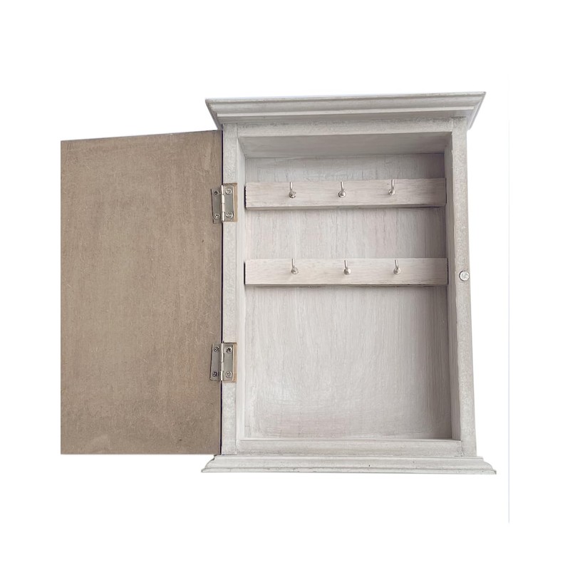 GreyZouq Indian Elephant Style Carved Key Cabinet