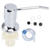Sink Soap Dispenser Kit with Silicone Tube Stainless Steel Electroplating