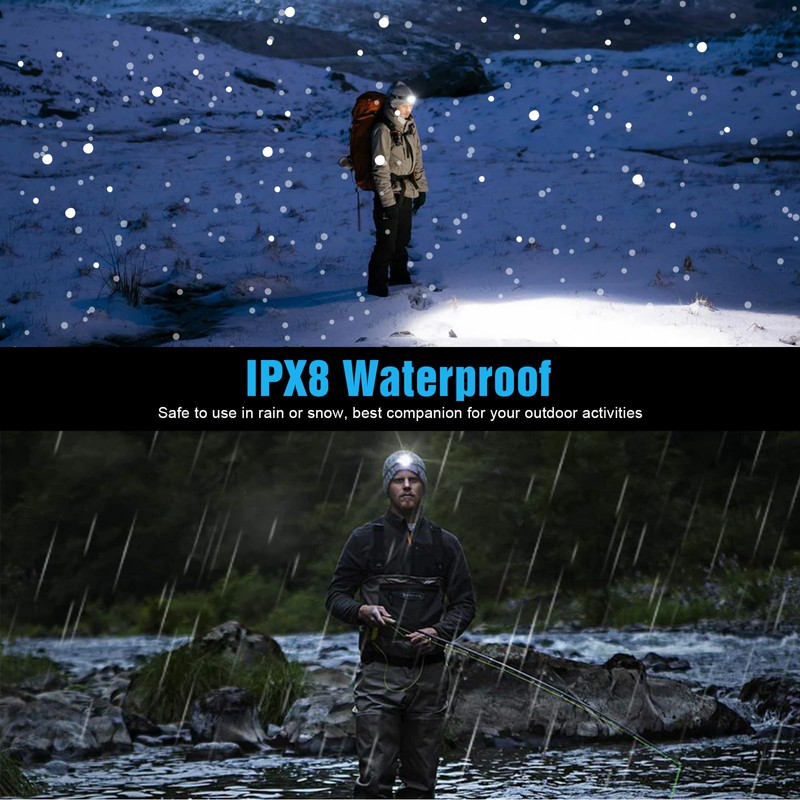 TrustFire MT15 Headlamp, 1000 Lumen Headlamp Rechargeable IPX8 Waterproof Head