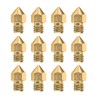 Saipor 12pcs 0.4mm Nozzle Printhead Brass 3D Printer Nozzle M6