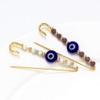 Mystart 4 Pieces Good Luck Blue Evil Eye Brooch Pins