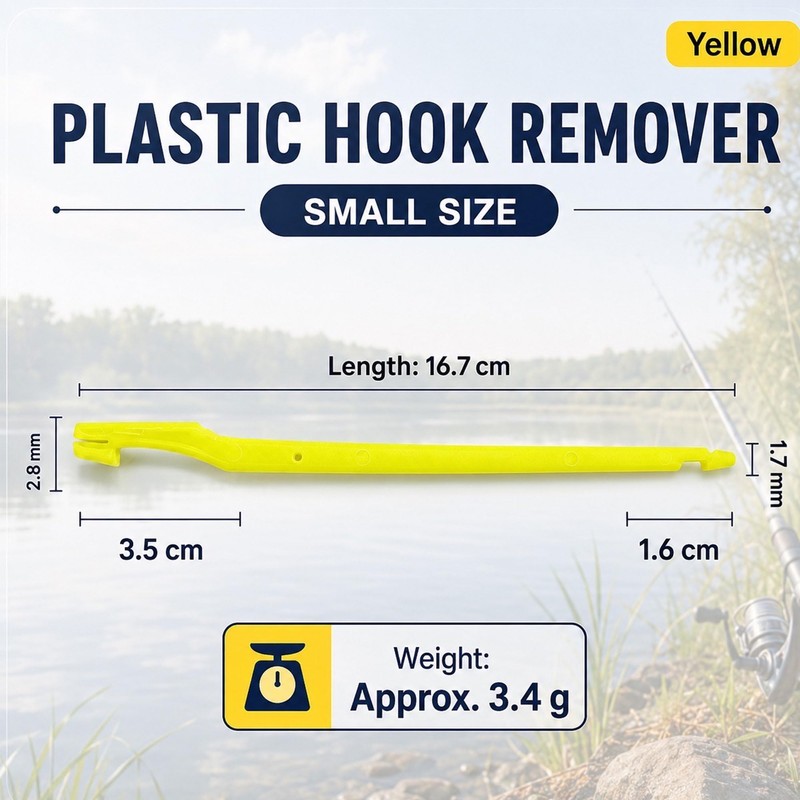 Fishing Hook Remover Set 5pcs, Hook Disgorger Tools, Plastic &
