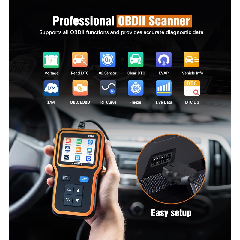 UMEIJA OBD2 Scanner with Upgrade Battery Tester - Diagnostic Tool