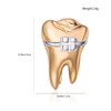 Plikin 2pcs Dental Teeth Pins Brooch Medical Dentist Lapel Backpack