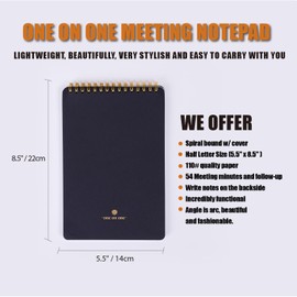 ZERONE CENTRE Productivity Notepad Suite (One on One-Black-A5)