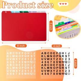 Lewtemi 50 Pcs Index Card Dividers 5 x 8 Inch Index Card Dividers with Tabs Guides with 2 Pcs Alphabet Number Stickers for Office Recipe Business (Multi Color)