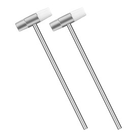 2pcs Dual Head Small Hammer for Fiddly Job, Plastic Head and Metal Head, 7 Inches Length, Smooth Grip, Jewelry Mallet, Mini Mallet for Watch, Tuning, Woodworking, Toys, Handcraft, Leather, Instruments