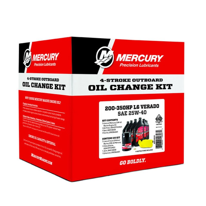 Mercury 200-400HP L6 Verado Oil Change Kit 8M0188359