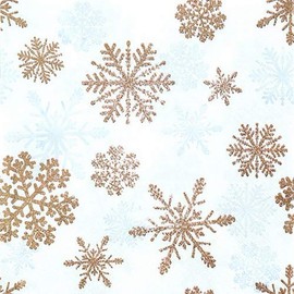 20 Napkins Snow Crystals Copper/Snowflakes/Winter/Christmas 33 x 33 cm