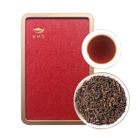 KHS Organic Imperial Leaf Puerh Tea Grade AAA, 3.53 OZ Aged Fermented Chinese Yunnan Puer Tea, No Dust Production Workshop, Natural Organic Planting Loose Leaf Tea Perfect for Hot Brew