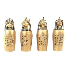 Gold Egyptian Canopic Jar, single unit randomly selected