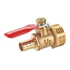 sourcing map Brass Air Ball Valve Shut-Off Switch 1/2 Inch
