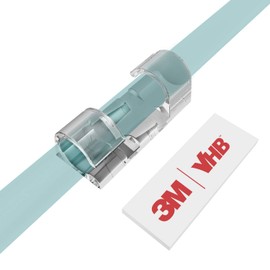 Cable Clips with Strong Self-Adhesive, XIAOXI Cord Organizer Cable Management Organizing Cords Wire for Car, Home and Office - 20 Pcs (Clear)