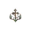 Cross Hunting Deer , Fish Hook Camo Decal