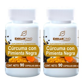 ENHANCING LIFE - CÚRCUMA CON PIMIENTA NEGRA PARA MÁXIMA ABSORCIÓN (180 Capsulas)