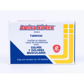 Arnica Nartex tabletas Golpes y Dolores Musculares (30 tabletas)