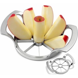 LIIGEMI Apple Slicer, 4.75-Inch 8 Blade Extra Large Apple Slicer and Corer，Heavy Duty Apple Cutter and Divider，Easy to Use, Time-Saving.