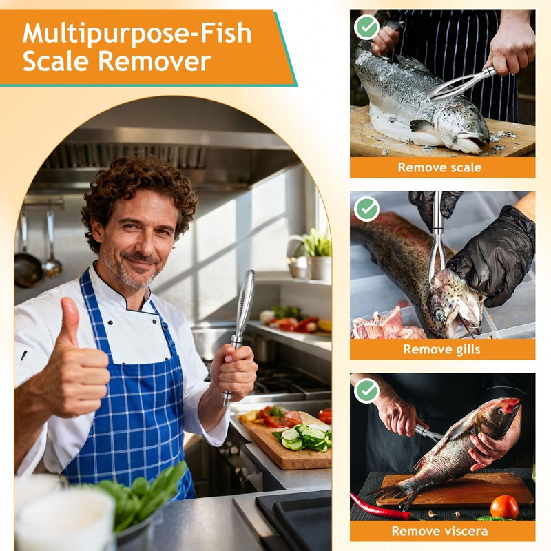 3pcs Stainless Steel Lung Remover Poultry Lung Scraper Practical Fish