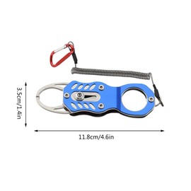 Fishing Lip Gripper, Grip Tackle Fish Lip Holder, Trigger Clamp, Fish Gripper Fishing Multitool Pliers, Fishing Gifts for Men, Black