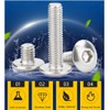 ANSIEDIO M5 Hex Socket Button Machine Screws Bolts, Stainless Steel