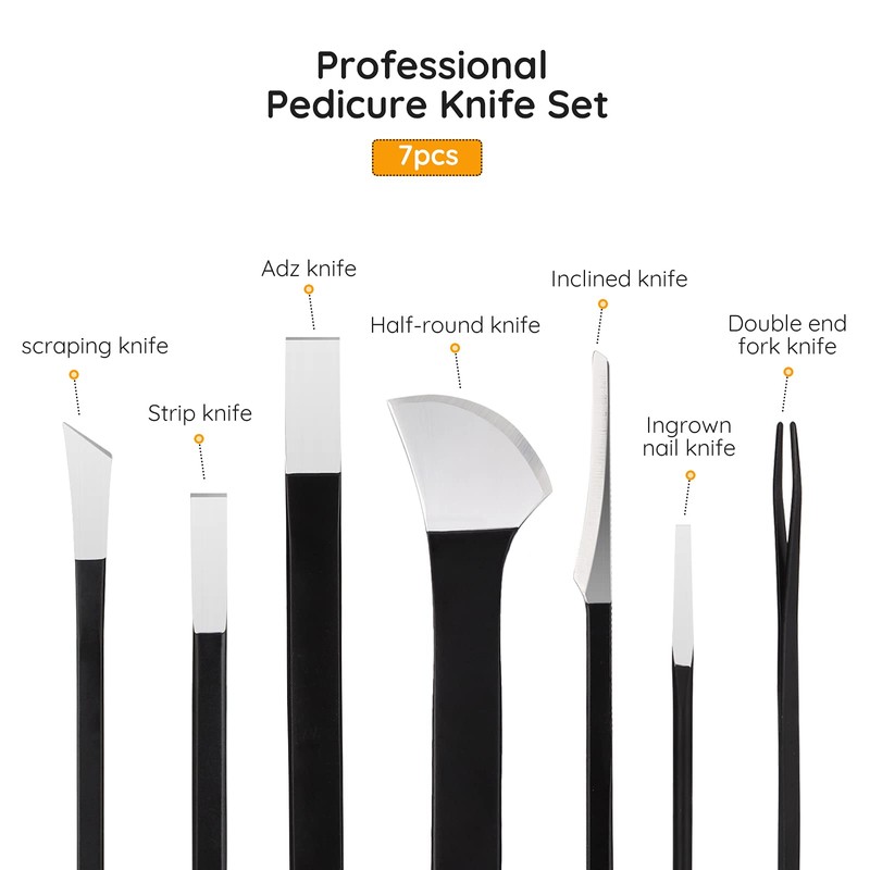 Pedicure Knife Set, Segbeauty 7 Pack Ingrown Toenail Tools with