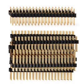 Chanzon Pin Header Strip for Arduino Gpio 2x20 pin x 10pcs Male Headers Pins Straight Double Row Gold Plated Pitch 2.54mm 0.1 inch Breakaway for PCB Connector Raspberry pi Machine Breadboard