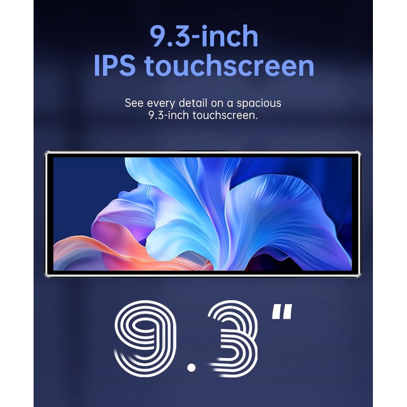 TIGERFEEL Portable Carplay Screen for Car,9.3Inch Carplay & Android Auto